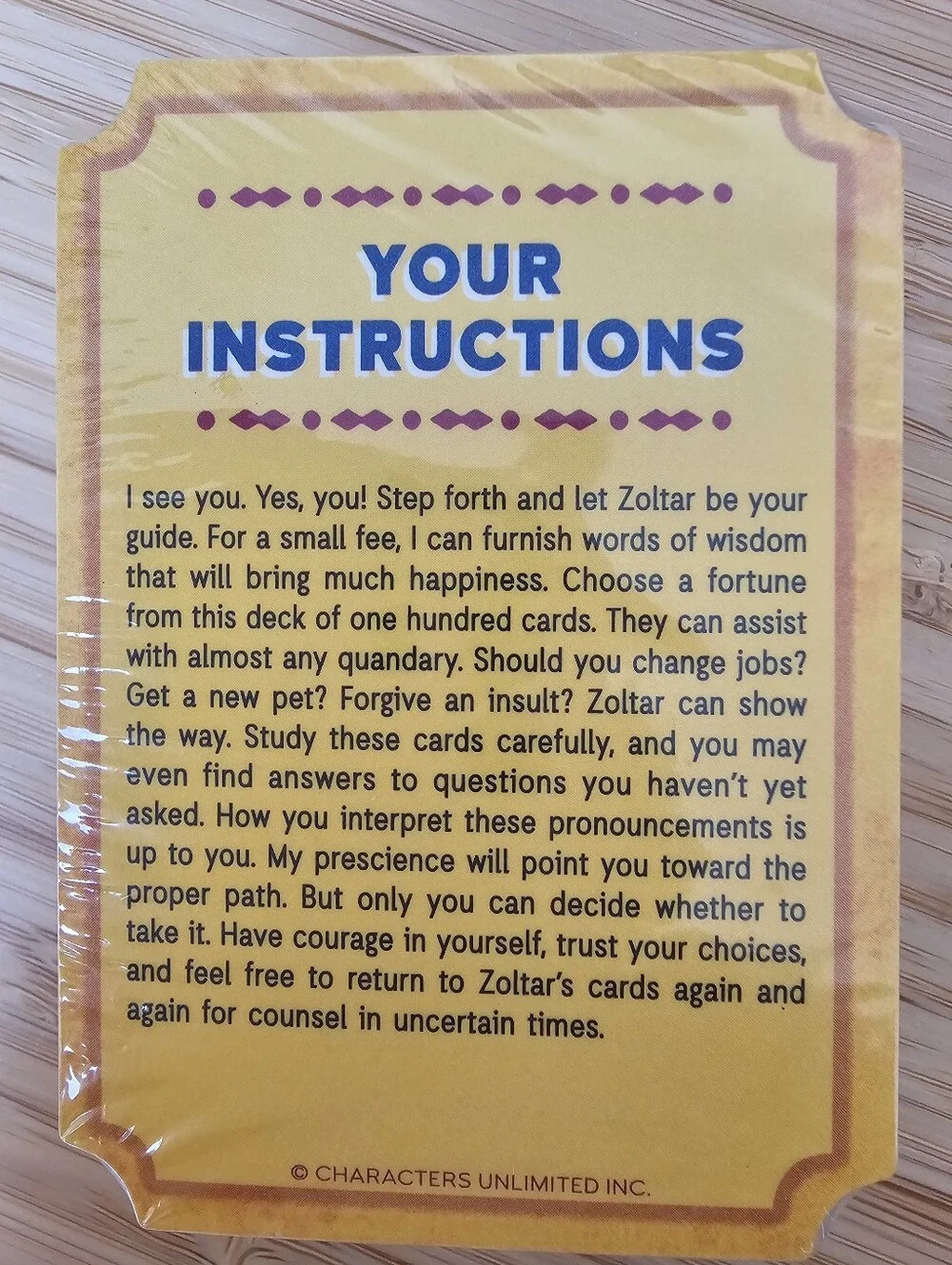 NWOT - Fortune-Telling Deck ZOLTAR